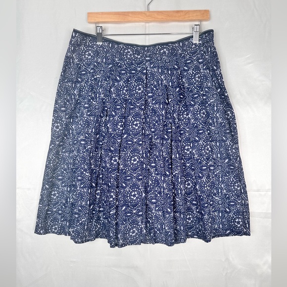 Forth & Towne Dresses & Skirts - Elegant Navy Patterned‎ Skater Skirt 100% Cotton Size 12